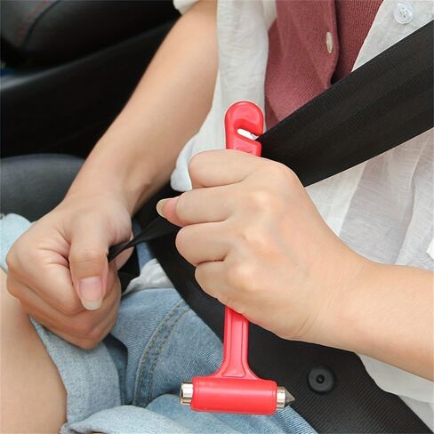Multi-Purpose Safety Hammer: Durable Mini Car Rescue Tool for Emergency Escape, Universal & Portable Auto Survival Gear (Red) in Saudi Arabia