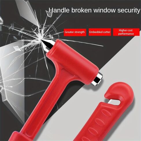 Multi-Purpose Safety Hammer: Durable Mini Car Rescue Tool for Emergency Escape, Universal & Portable Auto Survival Gear (Red) in Saudi Arabia