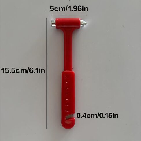 Multi-Purpose Safety Hammer: Durable Mini Car Rescue Tool for Emergency Escape, Universal & Portable Auto Survival Gear (Red) in Saudi Arabia