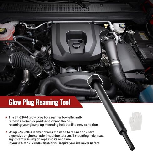 EN-52074 Glow Plug Removal Tool for Duramax 6.6L 3.0L 2.8L Engines, l5p Glow Plug Reamer Replacement for GM 52074 Glow Plug Bore Reamer in Saudi Arabia