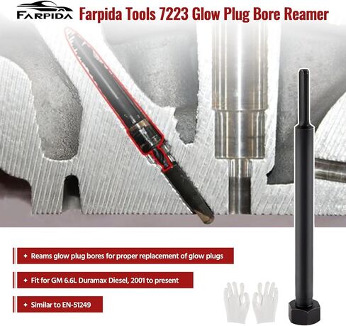 EN-52074 Glow Plug Removal Tool for Duramax 6.6L 3.0L 2.8L Engines, l5p Glow Plug Reamer Replacement for GM 52074 Glow Plug Bore Reamer in Saudi Arabia