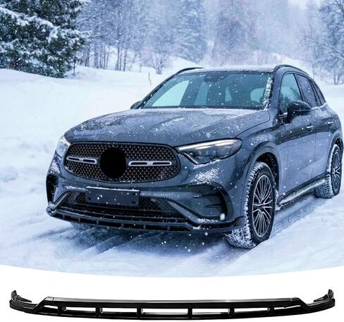 STSEV01 ممتص الصدمات الأمامي للشفاه مناسب لسيارة Mercedes GLC 2020 2021 2022 X253/ C253/ GLC300/ 43 (طراز خط AMG فقط)، 4 قطع طقم جسم الذقن لسد الهواء ملحقات الشفاه السفلية باللون الأسود اللامع in Kuwait