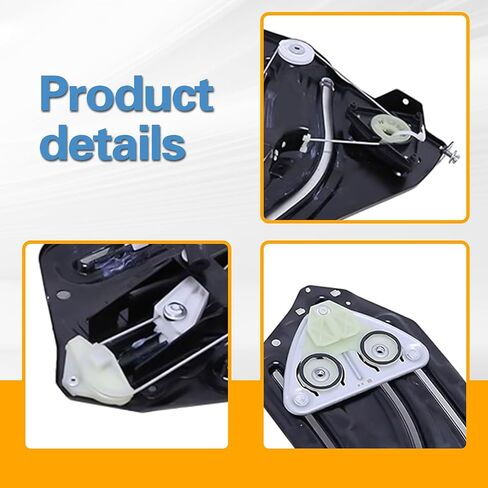 1.6L Rear Passenger Side Window Regulator, Fit for Mini Cooper Chassis R52 2005-2008, Chassis R57 2009-2015, Replace 51377111018 51-37-7-111-018 in Saudi Arabia