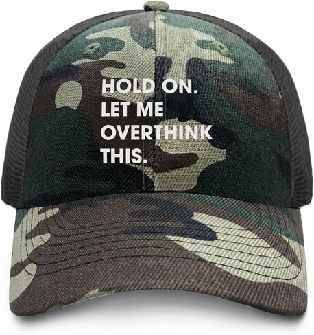 Hold ON. LET ME Overthink This. Hats for Womens Stylish Washed Distressed in Saudi Arabia