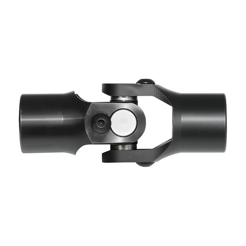 3/4" Round x 3/4" Smooth Round Black Single Universal U Joint for Steering Shaft, Total Length : 96mm (3-3/4") in Saudi Arabia