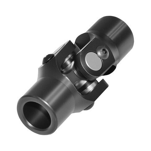 3/4" Round x 3/4" Smooth Round Black Single Universal U Joint for Steering Shaft, Total Length : 96mm (3-3/4") in Saudi Arabia