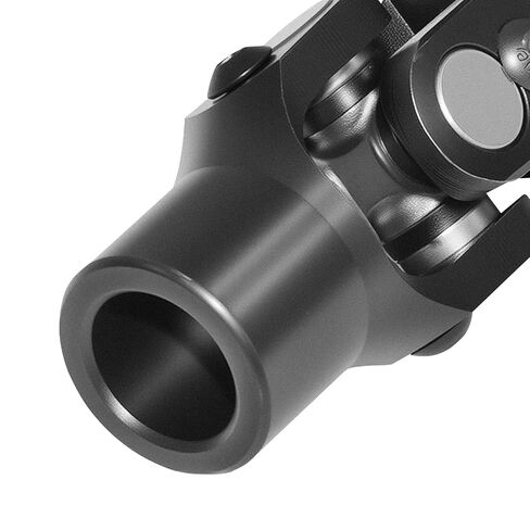 3/4" Round x 3/4" Smooth Round Black Single Universal U Joint for Steering Shaft, Total Length : 96mm (3-3/4") in Saudi Arabia