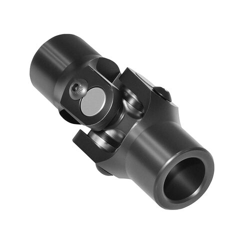 3/4" Round x 3/4" Smooth Round Black Single Universal U Joint for Steering Shaft, Total Length : 96mm (3-3/4") in Saudi Arabia