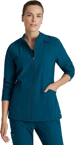 BARCO One Venture Scrub Jacket for Women - Zip Front Closure, 4 Pockets, 4-Way Stretch Women's Medical Warm-Up Jacket in Saudi Arabia