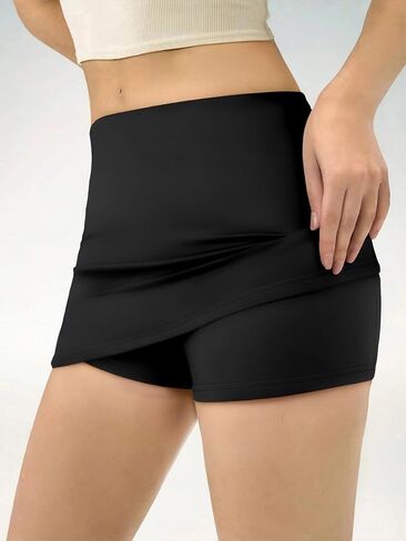Womens High Waist Bodycon Pencil Wool Mini Skirts with Shorts 2026 Sports Daily Going Out Fashion Y2k Women Clothing in Saudi Arabia