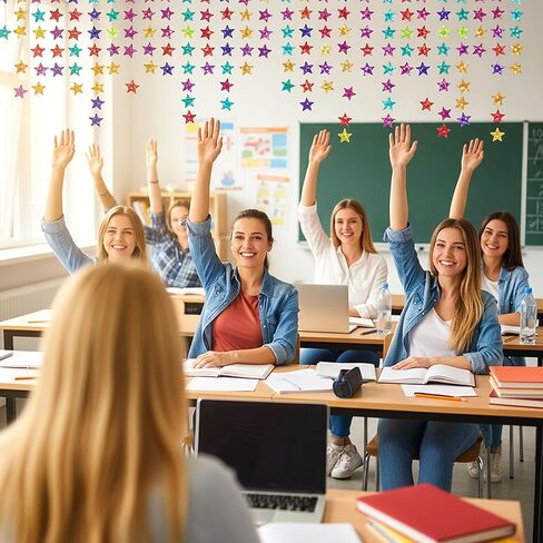 1350 قطعة من ملصقات النجوم الصغيرة مقاس 0.3 بوصة للأطفال، 10 ألوان من الملصقات المجسمة لمخطط سلوك DIY، مكافآت الأطفال، مستلزمات المعلمين في المنزل والمدرسة والفصول الدراسية in Kuwait
