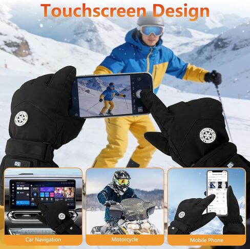 Heated Gloves for Men Women Electric Heated Gloves Touchscreen Gloves Heated Winter Hand Warmer for WorkCold Weather Motorcycle Skiing Snowboarding Hiking etc in Saudi Arabia