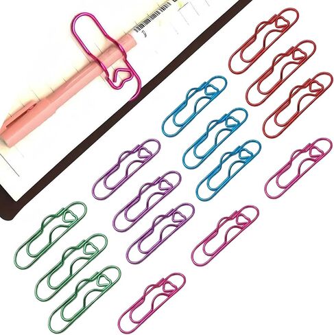 15 حزمة من مشابك الأقلام المعدنية، ومشابك ورقية ملونة لأجهزة الكمبيوتر المحمولة والمجلات والمخططات، وحامل أقلام لأجهزة الكمبيوتر المحمول، وإكسسوارات المخطط، ومشابك اللوازم المدرسية المكتبية (خمسة ألوان) in Kuwait