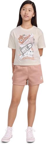 Converse Girls' Graphic T-Shirt and Fleece Shorts 2-Piece Set in Saudi Arabia