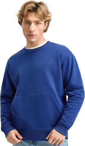 Crewneck Sweatshirt with Pocket Heavyweight Fleece 12.3 oz. Cotton Blend Winter Pullover for Men Women Unisex in Saudi Arabia