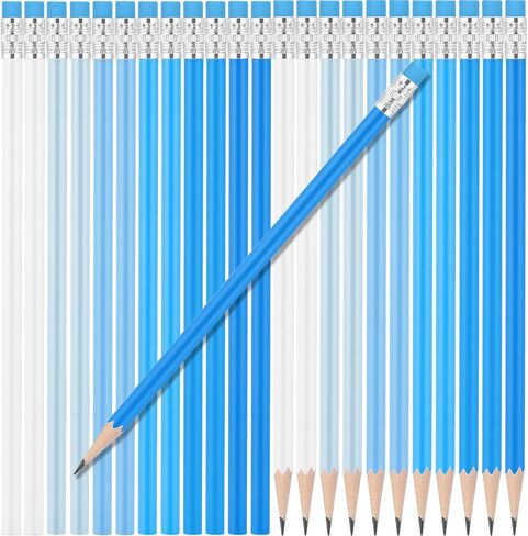 24 Pcs Round Pencils with Eraser HB Cute Pencils Bulk for School Graphite Wood Color Unsharpened Pencil for Drawing Sketching Wedding School Teacher Supplies Student Reward(Green) in Saudi Arabia