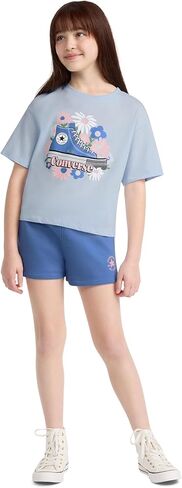 Converse Girls' Graphic T-Shirt and Fleece Shorts 2-Piece Set in Saudi Arabia