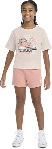 Converse Girls' Graphic T-Shirt and Fleece Shorts 2-Piece Set in Saudi Arabia