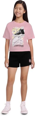 Converse Girls' Graphic T-Shirt and Fleece Shorts 2-Piece Set in Saudi Arabia