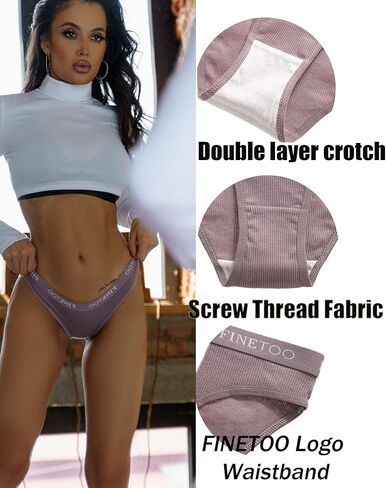 Womens Underwear Cotton Cheeky High Cut Bikini Stretch Hipster Panties Comfortable Briefs 6 Pack in Saudi Arabia