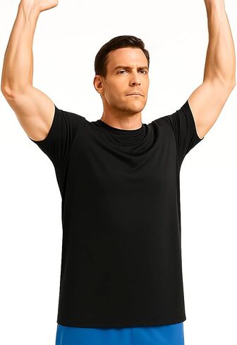 قميص طويل القامة للرجال من TallGymPro - قميص تمرين طويل للغاية للرجال بطول 6'2 بوصة+، تي شيرت تدريب رياضي مقاوم للعرق in Kuwait
