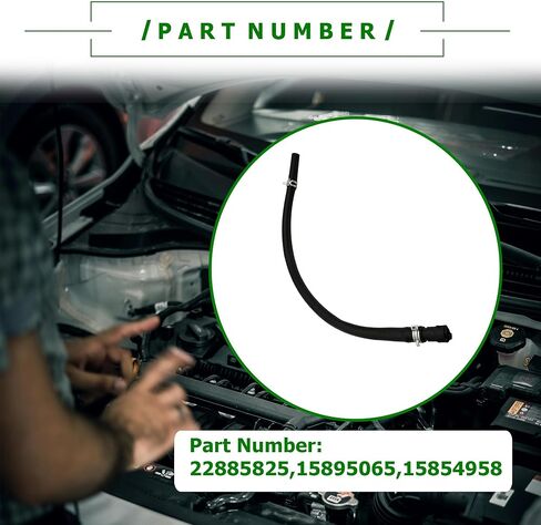 PartsFlow Engine Heater Inlet Hose Assembly with Clamps Compatible with Cadillac Escalade 2007-2014, Chevy Suburban Tahoe, GMC Yukon XL, Replaces 22885825, 15895065 - Heater Core Supply Pipe in Saudi Arabia