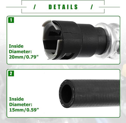 PartsFlow Engine Heater Inlet Hose Assembly with Clamps Compatible with Cadillac Escalade 2007-2014, Chevy Suburban Tahoe, GMC Yukon XL, Replaces 22885825, 15895065 - Heater Core Supply Pipe in Saudi Arabia