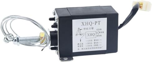 1pc XHQ-PT Power On/Off pull Type Diesel Engine Accessory Stop Solenoid Valve 12V 24V Electronic Flameout(NC with bracket,24V) in Saudi Arabia