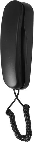 Wall-Mounted Corded Telephone Small Retro Landline Phone for Office and Hotel Use with Loud Ringer and Black Finish in Saudi Arabia