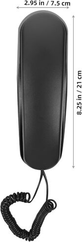 Wall-Mounted Corded Telephone Small Retro Landline Phone for Office and Hotel Use with Loud Ringer and Black Finish in Saudi Arabia