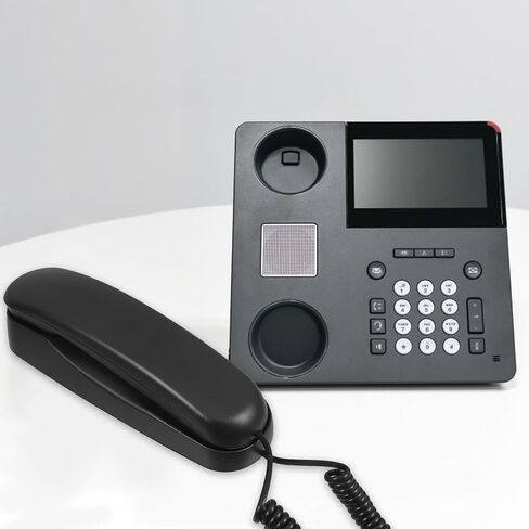 Wall-Mounted Corded Telephone Small Retro Landline Phone for Office and Hotel Use with Loud Ringer and Black Finish in Saudi Arabia