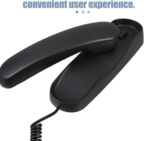 Wall-Mounted Corded Telephone Small Retro Landline Phone for Office and Hotel Use with Loud Ringer and Black Finish in Saudi Arabia