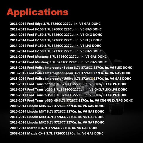 حشية رأس الأسطوانة اليمنى من AUCERAMIC تناسب 2011-2015 Ford Edge F-150 Mustang، 2015-2017 Ford Transit-150 Transit-250 Transit-350، 2009-2016 Lincoln MKS MKT MKX MKZ، 3.7L V6 in Kuwait