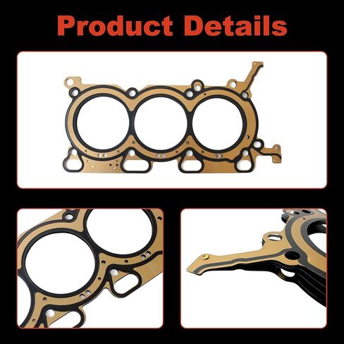 حشية رأس الأسطوانة اليمنى من AUCERAMIC تناسب 2011-2015 Ford Edge F-150 Mustang، 2015-2017 Ford Transit-150 Transit-250 Transit-350، 2009-2016 Lincoln MKS MKT MKX MKZ، 3.7L V6 in Kuwait