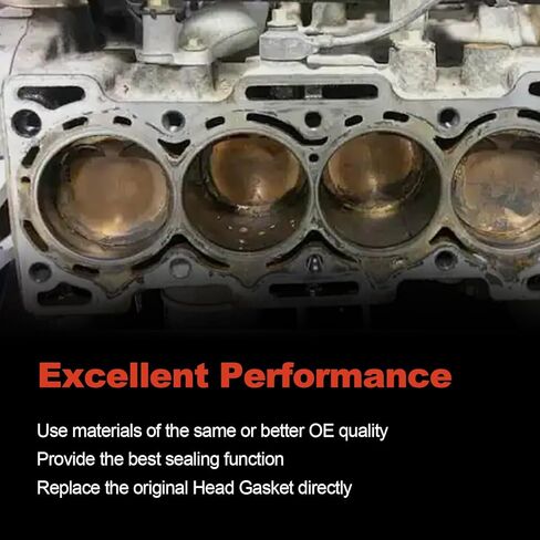 حشية رأس الأسطوانة اليمنى من AUCERAMIC تناسب 2011-2015 Ford Edge F-150 Mustang، 2015-2017 Ford Transit-150 Transit-250 Transit-350، 2009-2016 Lincoln MKS MKT MKX MKZ، 3.7L V6 in Kuwait