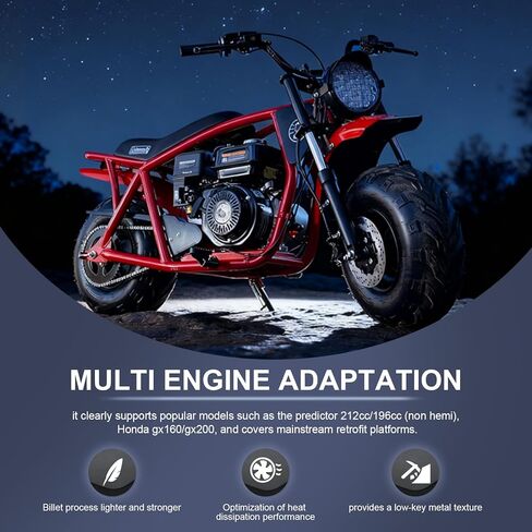 Billet Aluminum Valve Cover Black for Predator 212cc 196cc Non-Hemi GX160 GX200 Clone Engine,for Coleman CT200U BT200X CT100U Mini Bike KT196 Go Kart Baja Hisun Tillotson in Saudi Arabia