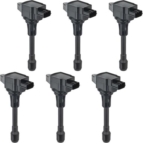 Set of 6 UF617 Ignition Coil Packs Compatible with Infiniti Q40 Q50 Q60 Q70 Q70L QX50 QX70 EX37 FX37 FX50 G37 M37 M56, Nissan 370Z 3.7L 5.0L 5.6L V6 V8, Replaces GN10430 22448EY00 in Saudi Arabia