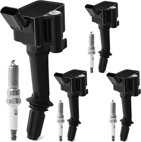 Set of 4 Ignition Coil Packs & Iridium Spark Plugs Compatible with 1.4L 1.5L L4 2016-2022 Buick Encore, Chevy Cruze Equinox Malibu Volt Trax, GMC Terrain Replace UF802 & 91970 in Saudi Arabia