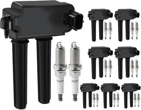 Set of 8 Ignition Coil Packs & Iridium Spark Plugs Compatible with 5.7L 2009-2020 Dodge Charger Challenger Durango, Ram 1500 2500 3500, Jeep Commander Grand Cherokee, Chrysler 300 Replace UF504 & 3381 in Saudi Arabia