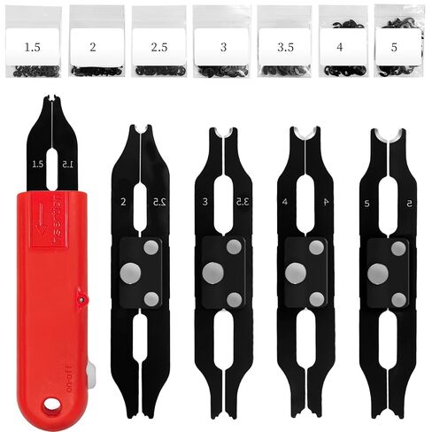 E Clips Assortment Kit with Removal and Installation E Clip Tool - E Clips Tool 350Pcs E Clips on 7 Sizes - 1.5mm 2mm 2.5mm 3mm 3.5mm 4mm 5mm Clip Rings E Clips Tool in Kuwait