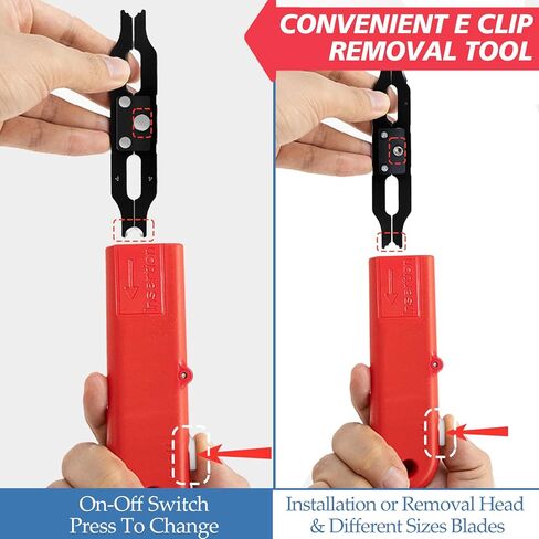 E Clips Assortment Kit with Removal and Installation E Clip Tool - E Clips Tool 350Pcs E Clips on 7 Sizes - 1.5mm 2mm 2.5mm 3mm 3.5mm 4mm 5mm Clip Rings E Clips Tool in Kuwait