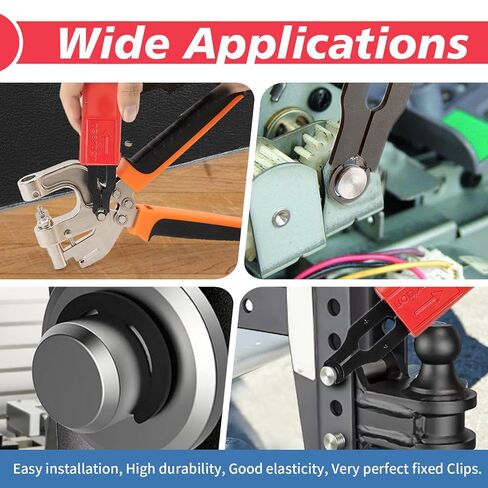 E Clips Assortment Kit with Removal and Installation E Clip Tool - E Clips Tool 350Pcs E Clips on 7 Sizes - 1.5mm 2mm 2.5mm 3mm 3.5mm 4mm 5mm Clip Rings E Clips Tool in Kuwait