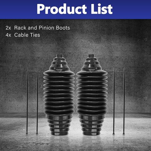 2Pcs Universal Rack and Pinion Boot, Steering Tie Rod End Bellows, Steering Rack Boots Set Car Accessories with Cable Ties in Saudi Arabia