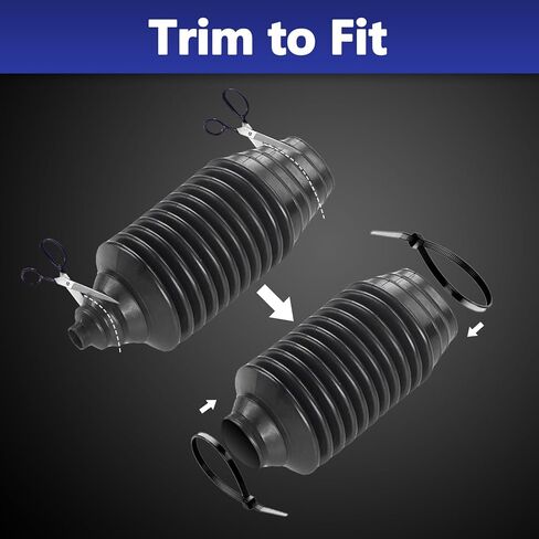 2Pcs Universal Rack and Pinion Boot, Steering Tie Rod End Bellows, Steering Rack Boots Set Car Accessories with Cable Ties in Saudi Arabia