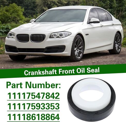 Crankshaft Front Oil Seal for BMW 128i 2008-2013 Front Shaft Seal for BMW 128i 2008-2013 Replace 11117547842 1Pcs Black in Saudi Arabia