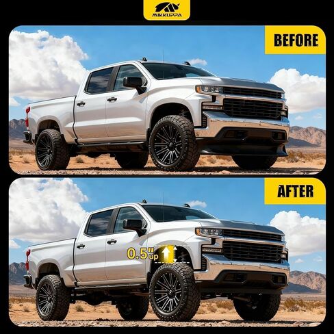 MIKKUPPA 3" Leveling Kits Compatible with 2007-2026 Chevy Silverado 1500, GMC Sierra 1500 2WD 4WD - 3 Inch Front Strut Spacer Suspension Lift Kits Lift Blocks in Saudi Arabia