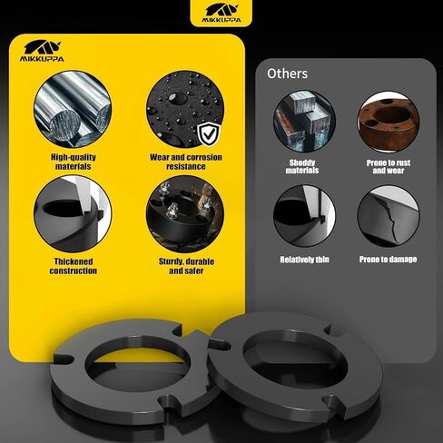 MIKKUPPA 3" Leveling Kits Compatible with 2007-2026 Chevy Silverado 1500, GMC Sierra 1500 2WD 4WD - 3 Inch Front Strut Spacer Suspension Lift Kits Lift Blocks in Saudi Arabia