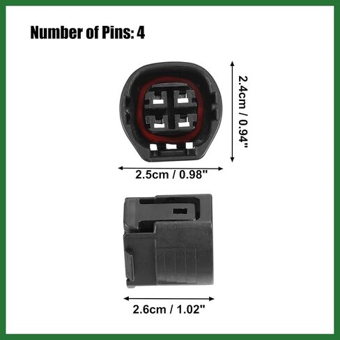 Motoforti 1 Set 4 Pin No.9098011964 Alternator Connector Adapter Plug Clip Kit Replacement for Toyota Long-Lasting in Saudi Arabia