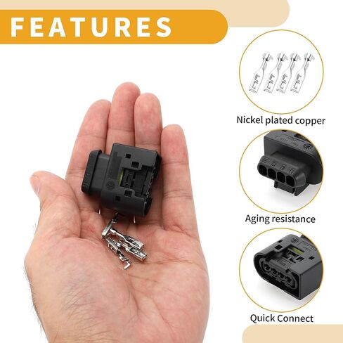 Oil Pressure Sensor Connector Plug No.2E0905229 Inner Female Wire Terminal Connector for BMW Plastic Black Waterproof in Saudi Arabia