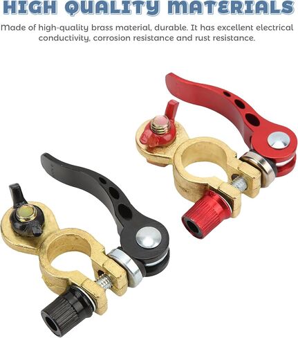 2PCS Battery Terminal Connectors,Car Accessories Universal Car Battery Terminal Connector,Batterys Cable Ends Quick Release with Anti-Corrosion Pad,Used for Cars,Caravans,Trucks,Boats,etc in Saudi Arabia